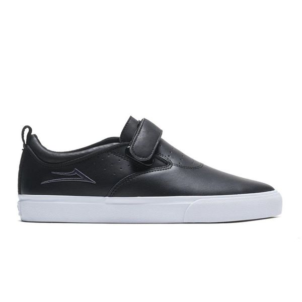 LaKai Riley 2 Velcro Strap Black Skate Shoes Mens | Australia QY3-6849